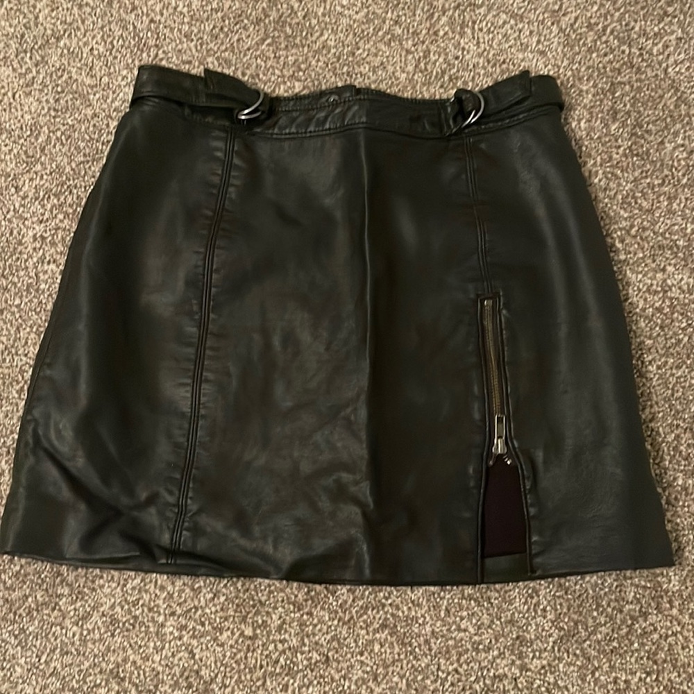 Free people leather skirt